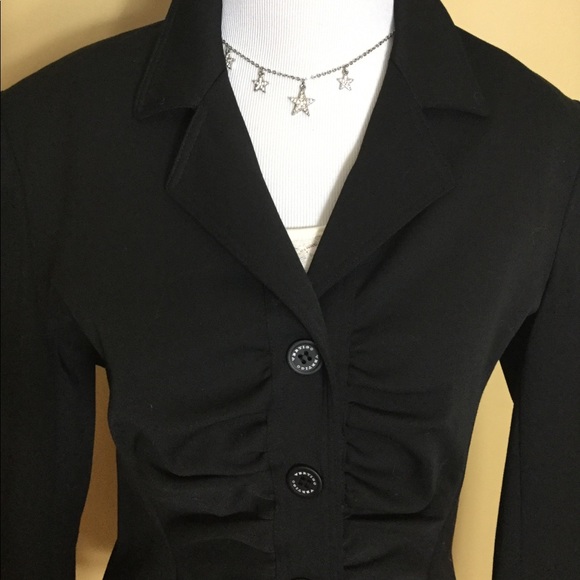 Vintage Vertigo Ruched Fitted Jacket. EUC - Picture 3 of 8